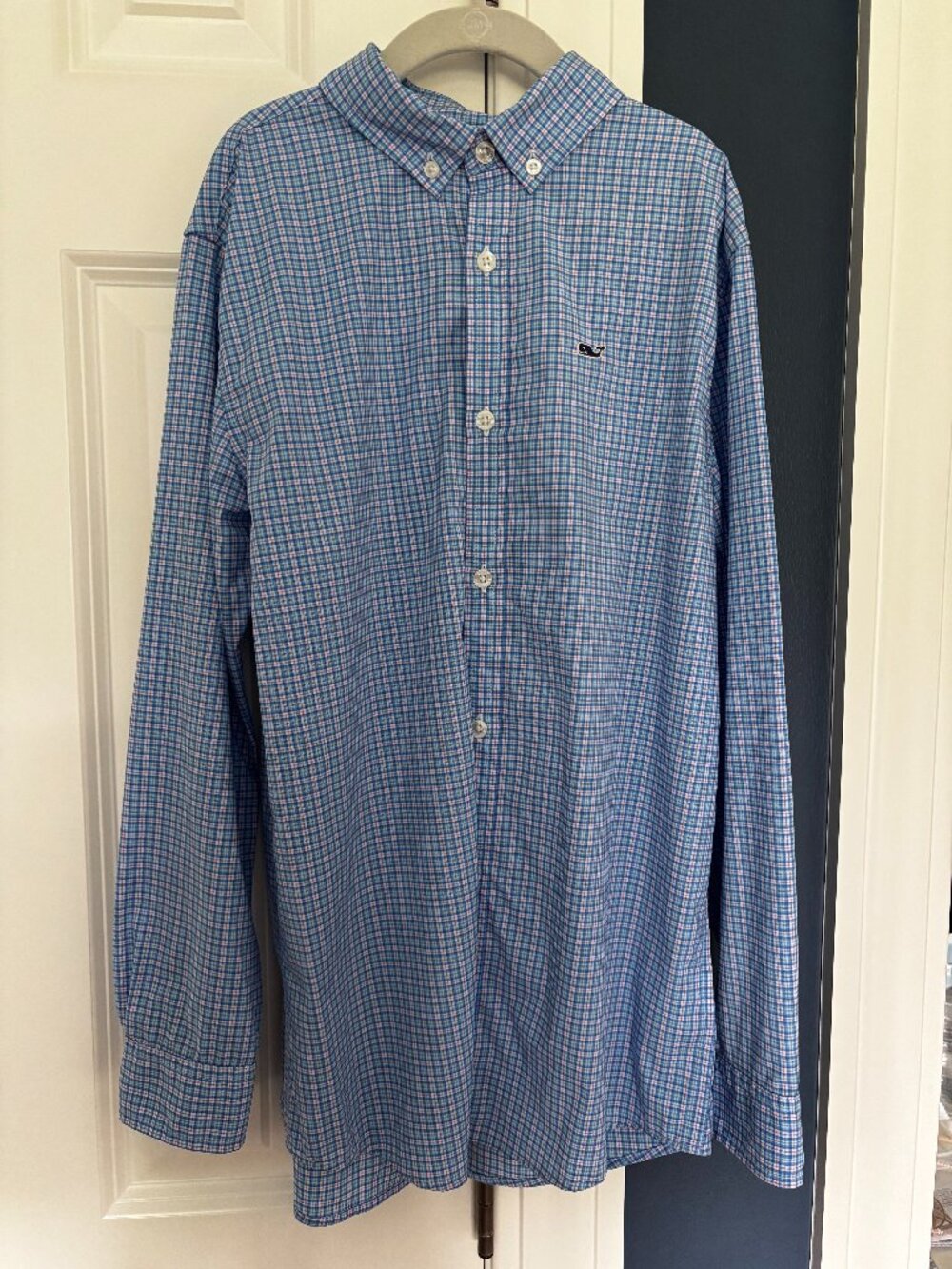 Vineyard Vines Boys' Performance Whale Shirt - Size Medium 12-14